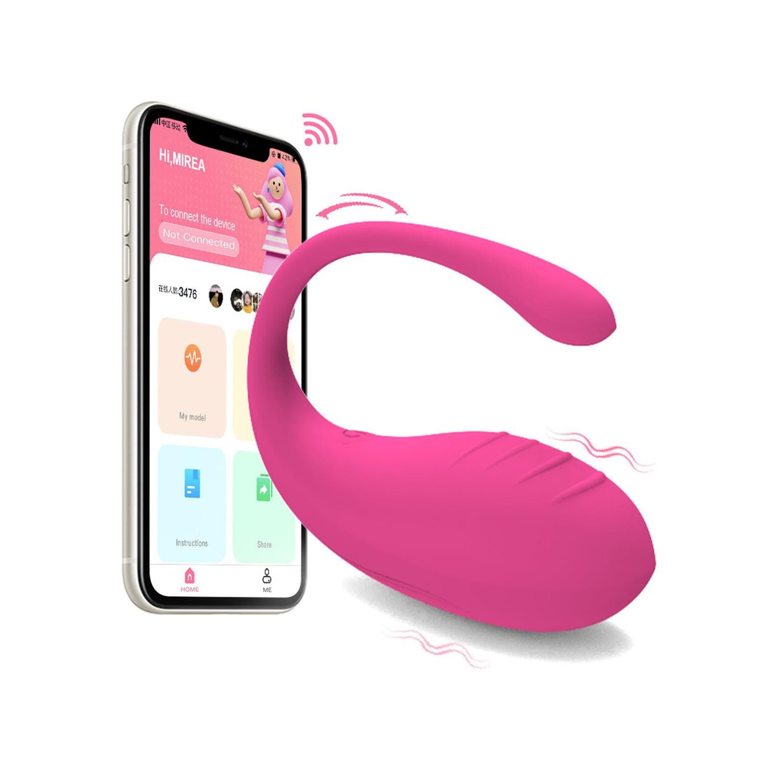 Telefon Kontrollü Klitoris Uyarıcılı Vibratör